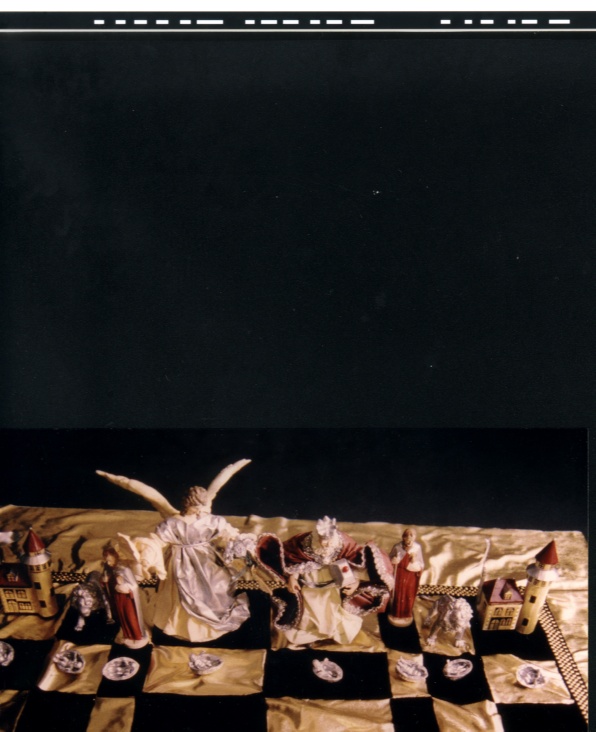 Chess Set III. Black gold silver